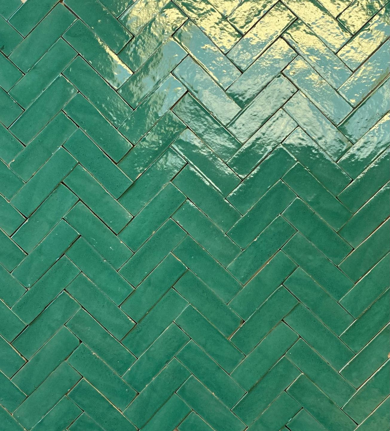 Zellige Bejmat ES-BJ-05 Vert Oceon