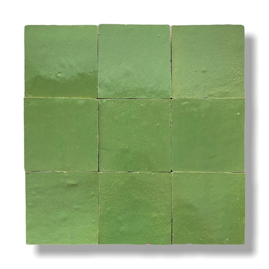 Zellige ES 09 Vert Printemps 10x10cm