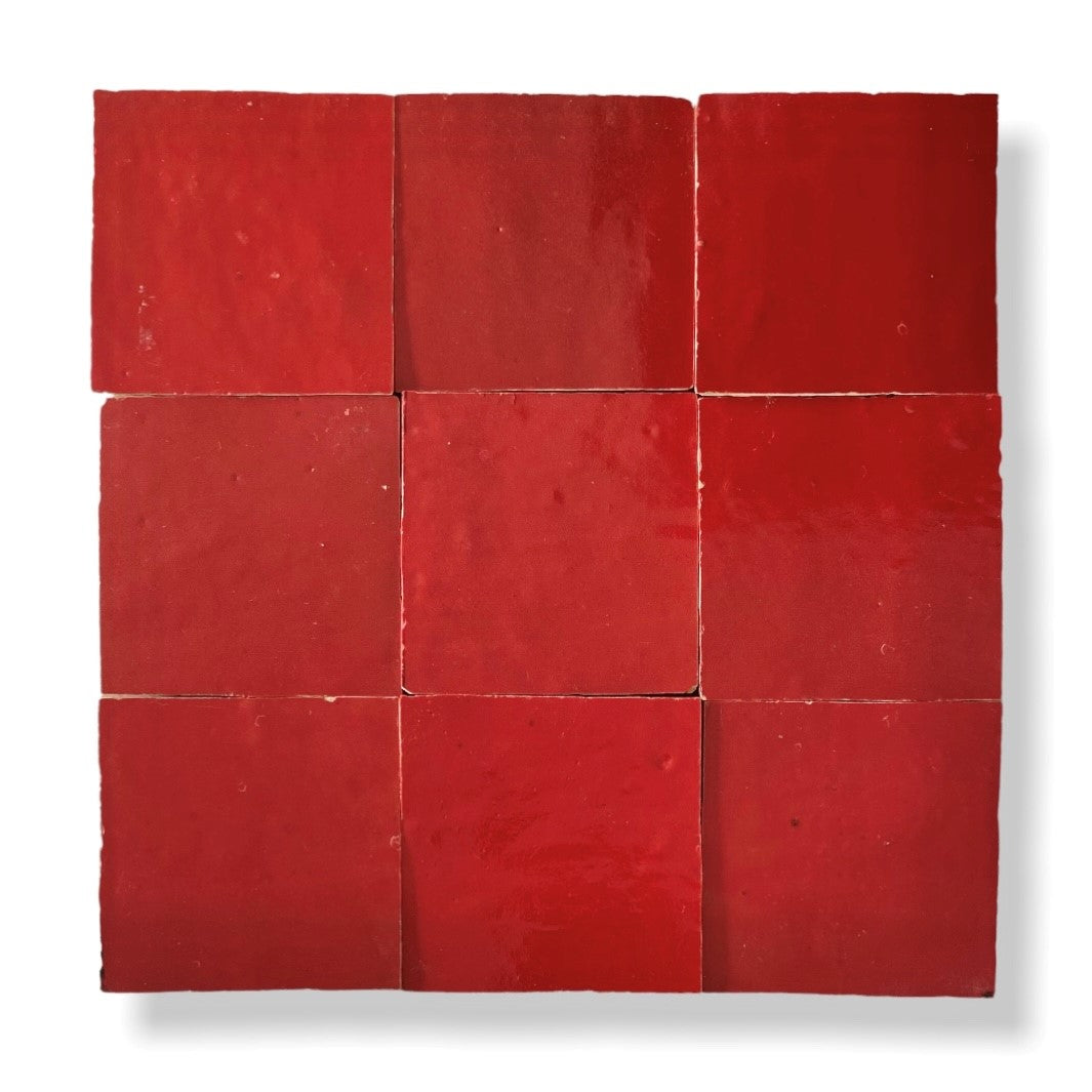EXP1 Zellige ES 16 Rouge Coral 10x10cm