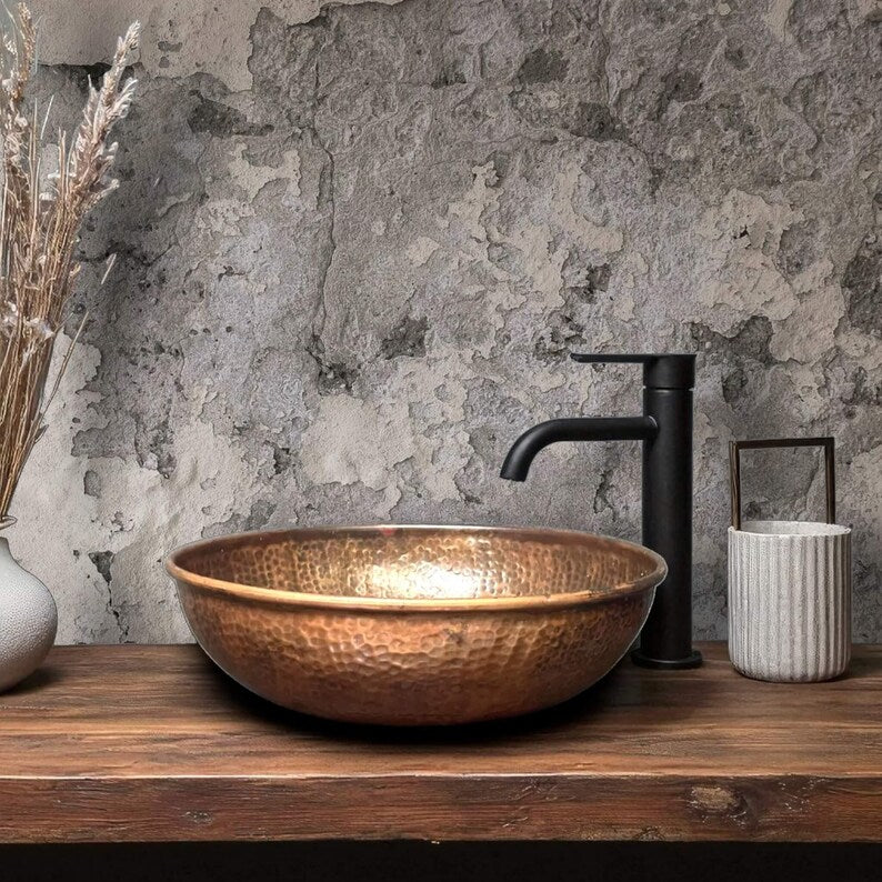 Aged Rustic Copper Washbasin