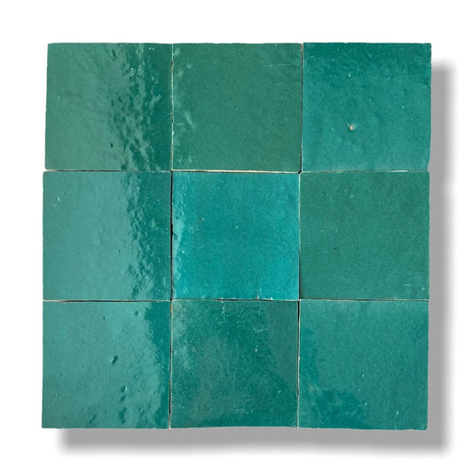 Zellige ES 05 Vert Ocean 10x10cm