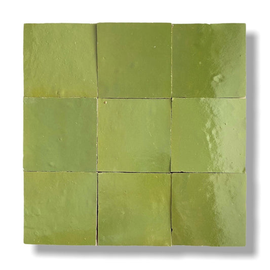 Zellige ES 08 Vert Olive 10x10cm
