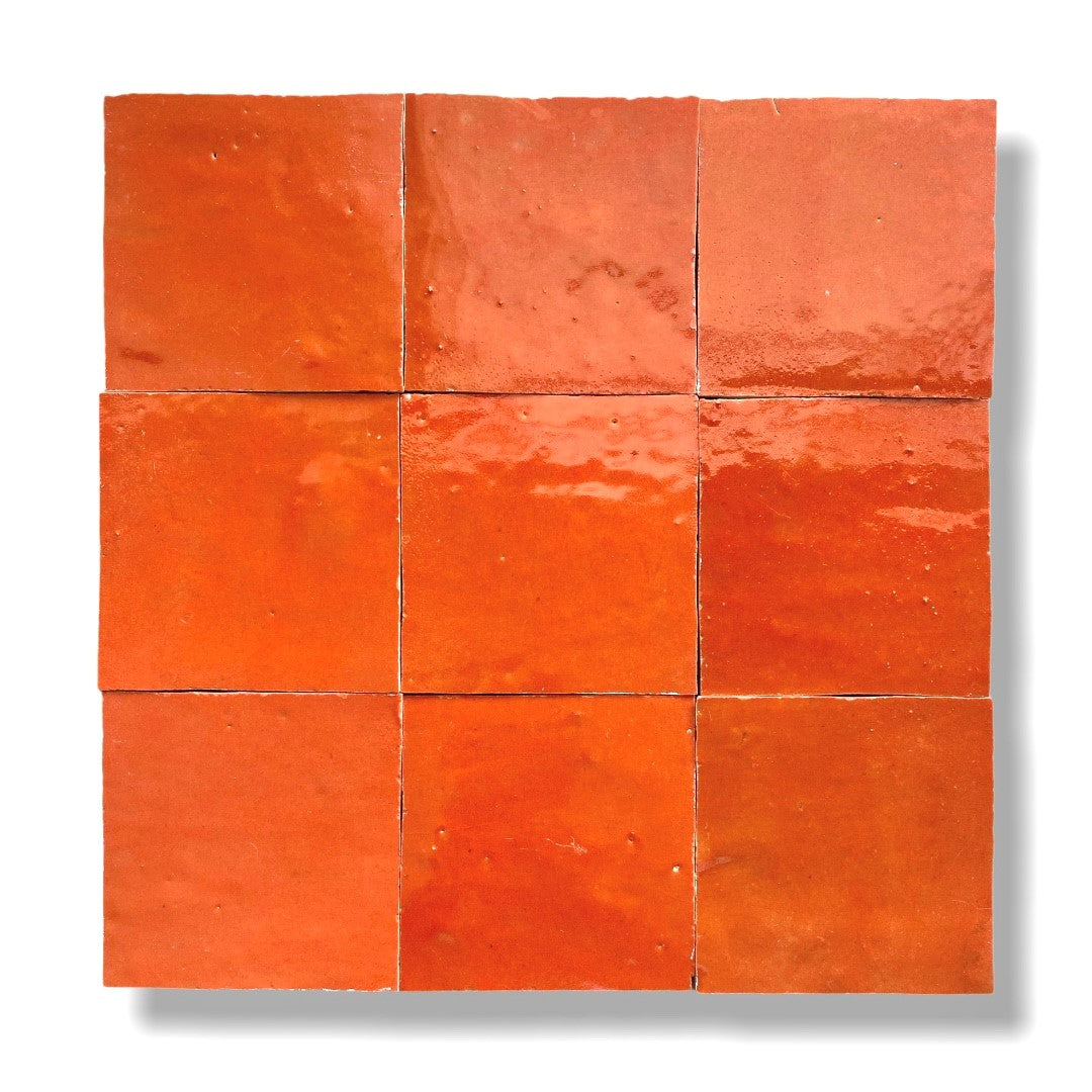 Zellige ES 15 Orange 10x10cm
