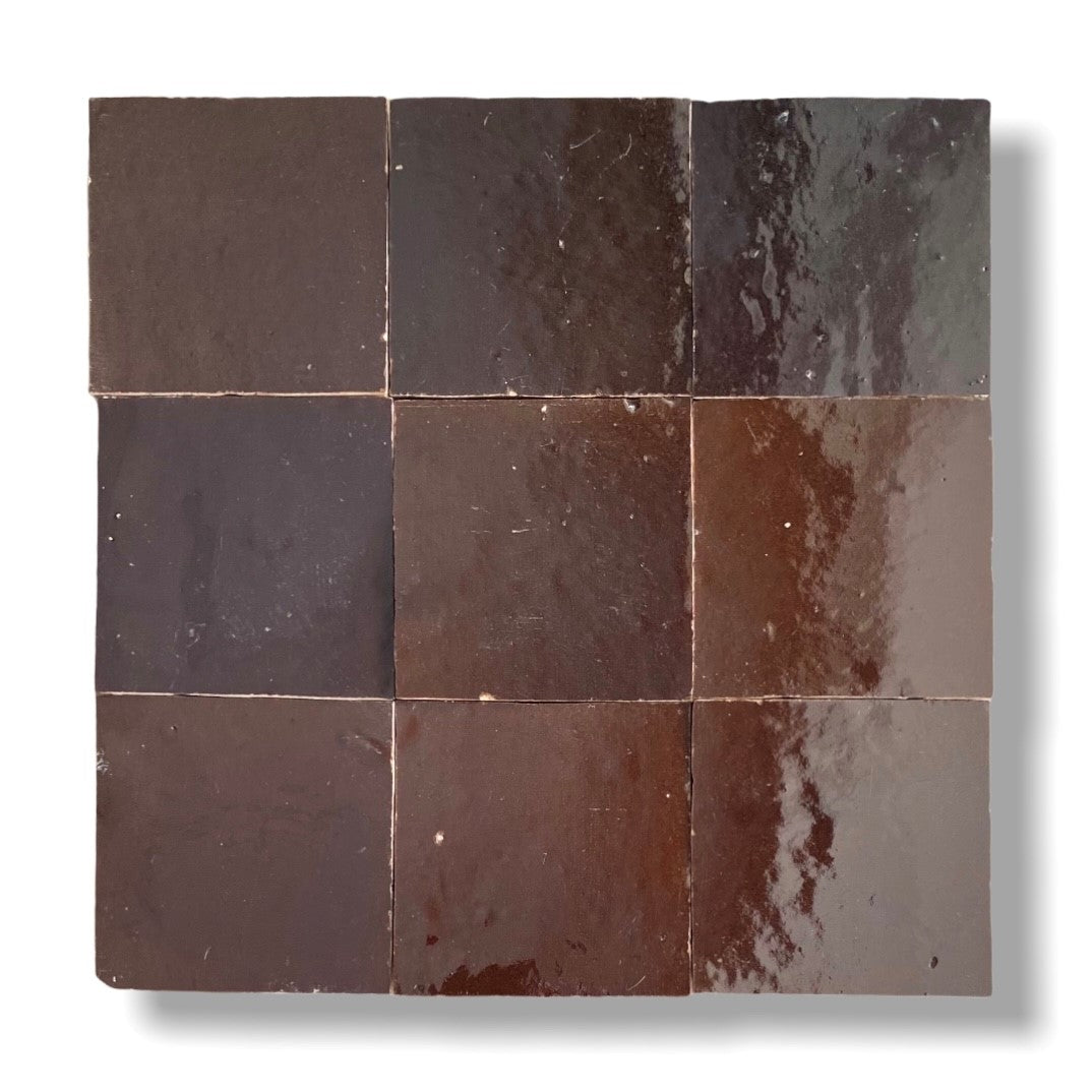 Zellige ES 18 Chocolat 10x10cm