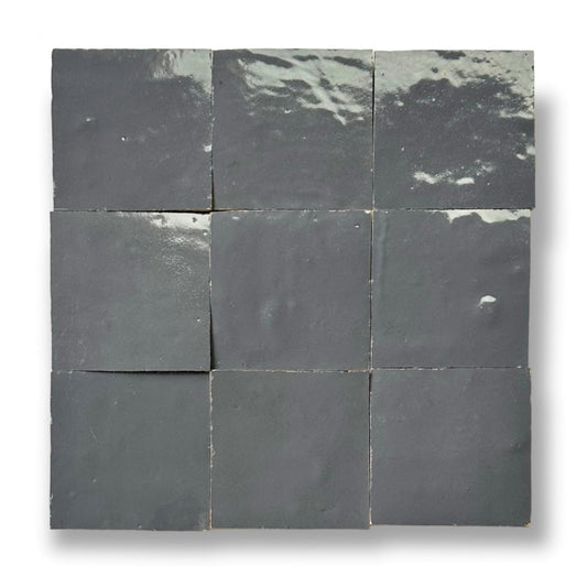 Zellige ES 26 Gris Fonce 10x10cm